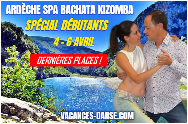 stage kizomba bachata pour débutants en Ardèche